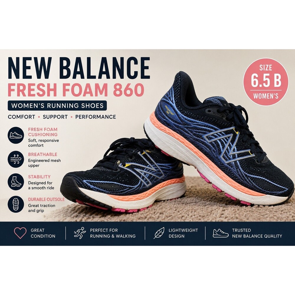 New Balance Fresh Foam 860 Women’s Running Shoes Size US 6.5B